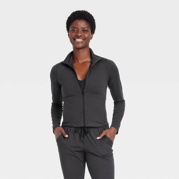 all in motion Jackets & Blazers - Women's Soft Stretch Full Zip Jacket - All In Motion Heathered Black XXL